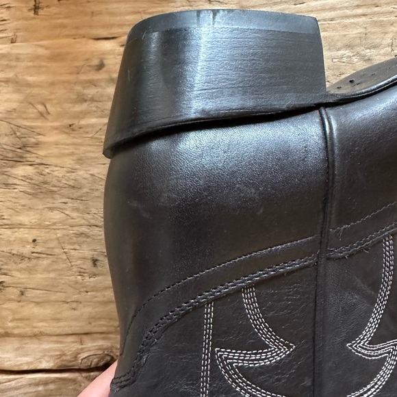 Tecovas Jolene midnight cowhide black leather cowboy boots 8 - Picture 10 of 10